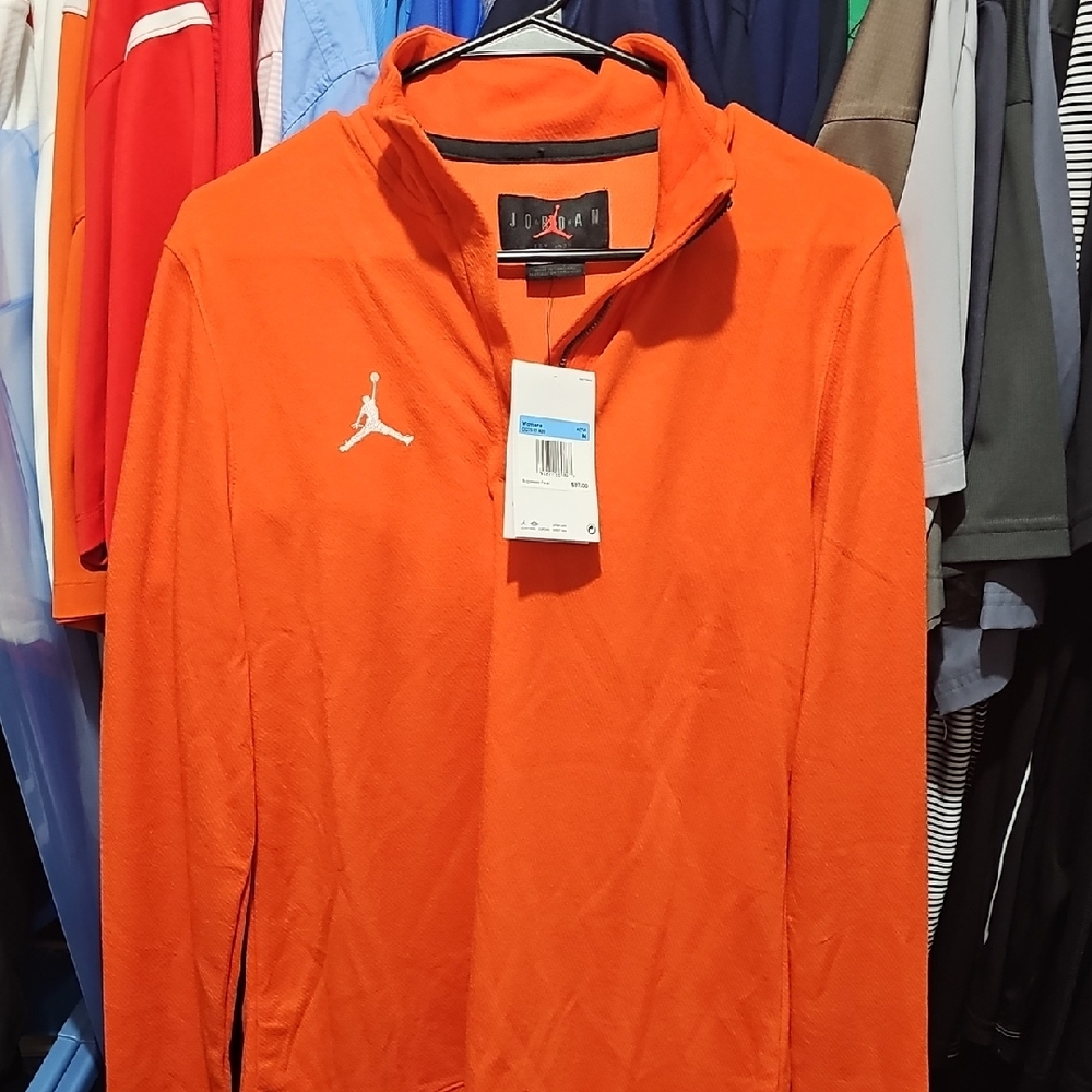 Jordan Bright Orange Quarter-Zip Pullover